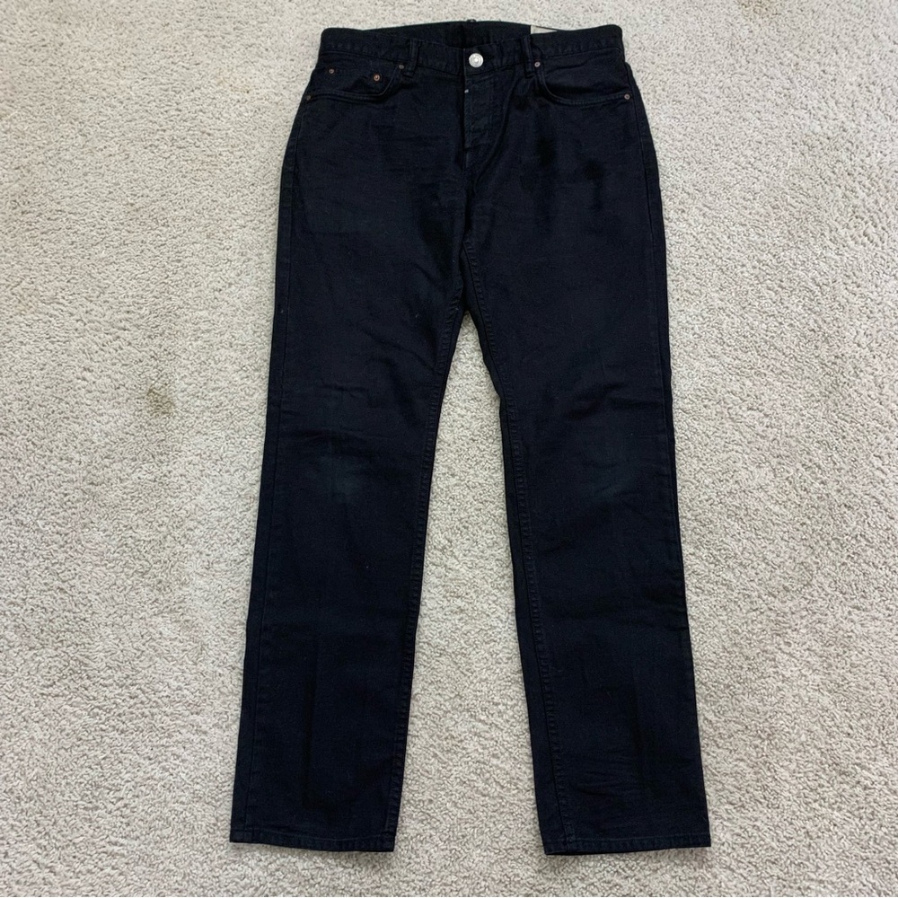 Mens ALL SAINTS Black IGGY Slim Fit SPITALFIELDS Classic DENIM Designer JEANS 34